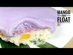 How To Make Mango Ube Biko Float Youtube Ube Mango Float Philippine Cuisine
