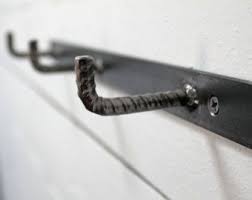 Four Hook Steel Rebar Coat Utility Hanger By Steelwoodandfireshop Rebar Metal Fabrication Tools Metal Art Welded