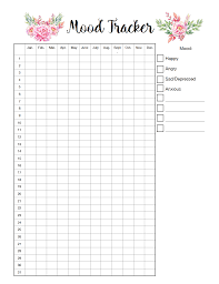 Free Printable Mood Tracker Track The Entire Year Pick