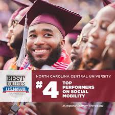 NCCU moved up from last year's U.S. News & World Report raking to No. 4 as  a Top Performer