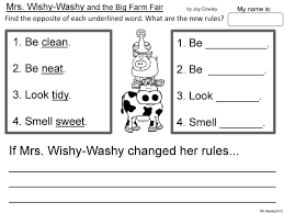Mrs Wishy Washy And The Big Farm Fair Worksheet Big Farm Joy Cowley Words
