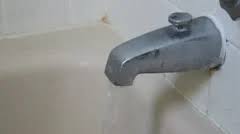 The diverter is a valve in your tub's faucet that diverts water from the tub to the showerhead when the lever is pulled to turn on the shower. Dirty Old Bath Tub Faucet With Slow Drip Stock Video Pond5