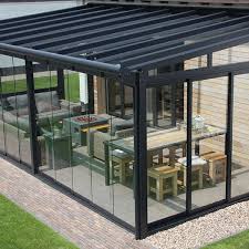 Black Framed Garden Glass Room Glass House Garden Backyard Patio Designs Outdoor Pergola