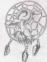 Tribal Wolf Dream Catcher Tattoo Drawing Wolf Dreamcatcher Tattoo Tribal Wolf Tattoo Drawings