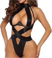 Amazon.com: Thsue Crotchless Lingerie for Women Sexy Lingerie for Women  Kinky Black Lingerie Bodysuit Snap Crotch Lingerie Dress for Women Mesh  Gothic Lingerie for Women: Clothing, Shoes & Jewelry