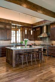 A backsplash made of naturally shaped rocks will elevate the design of your craftsman, rustic, or bohemian kitchen. 75 Beautiful Rustic Kitchen With Glass Tile Backsplash Pictures Ideas July 2021 Houzz