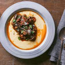 This Eggplant Ragout With Creamy Polenta Is Like A Hug In A Bowl Recipe Polenta Recipes Polenta Recipes Vegetarian Recipes