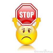 Smiley With Stop Sign Funny Emoji Smiley Social Media