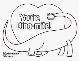 Cute dog valentine s day coloring page free printable. Dinosaur Valentines Coloring Pages For Kids Coloring And Drawing