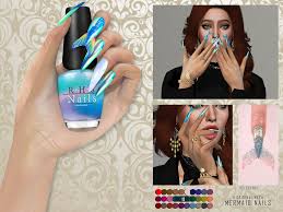 Af nails n009 at redheadsims. Sims 4 Nails Cc