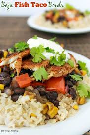 Maybe you would like to learn more about one of these? Baja Fish Taco Bowls Sassy Girlz Blog Perfectly Seasoned Tilapia Black Bean And Corn Salsa Over Brown Rice Add A Margarita And You Ve Go Food Recipes Fish Taco Bowls Seafood