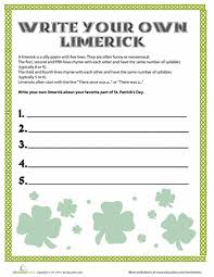 How To Write A Limerick Writing Limericks Writing Activities Poetry Worksheets