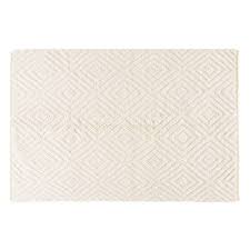Ecrukleurig Tapijt Van Wol En Katoen Met Grafisch Motief 160x230 Maisons Du Monde Tapis Laine Rug Tapis Maison Du Monde
