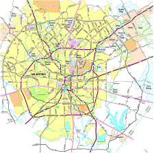 San antonio tā atrodas laika zonā centrālais ziemas laiks. Karte Von San Antonio Texas San Antonio Karte Texas Texas Usa