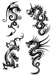Simple Tribal Dragon Tattoo Mitologi Mengagumkan Makhluk Mitologi