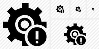 Settings Warning Icon Symbol Black Professional Stock Icon And Free Sets Awicons Com