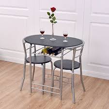 Patcharaporn 3 Pcs Bistro Dining Set Table And 2 Chairs Kitchen Furniture Pub Home Restaurant Dining Table Setting Kitchen Furniture Furniture