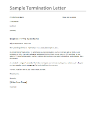 Employee termination letter sample template: Termination Letter Format Free Word Templates