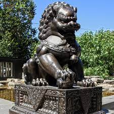 Outdoor statues garden statues japanese foo dog fu dog asian garden pet gate dog sculpture bronze all nature. Custom Made Large Bronze Pairs Of Chinese Foo Dog Statues For Sale Obl 002 Onlyart Sculpture Co Ltd