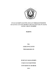 Korban adalah dosen di universitas tersebut. Top Pdf Analisis Kepuasan Pembayar Pajak Terhadap Pelayanan Pembayaran Pajak Pada Pt Bank Dki Cabang Tanjung Priok 123dok Com