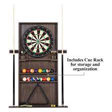 Dart board pool cue cabinet. Barrington Billiards 90 Ball And Claw Leg Pool Table With Cue Rack Dartboard Set Tan Walmart Com Walmart Com