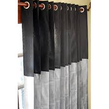 Black And Silver Curtains Pair Of Black And Silver Curtain Panels 26 X84 Grommet Drapes Home Living Bedroom Decor And Housewares Valance Window Treatments Blackout Rideaux Salon Rideaux Salon