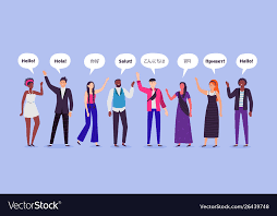 People Say Hi Hello On Different Languages Vector Image