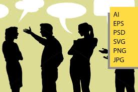 People Talking Silhouette Graphic By Cove703 Creative Fabrica