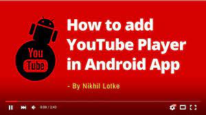 Youtube for android tv by google llc and similar apps are available for free and safe download. How To Add Youtube Player In Android App Youtube Player Api Youtube