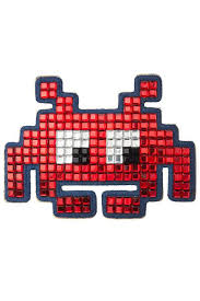 anya hindmarch space invaders crystal embellished suede stickers in red modesens