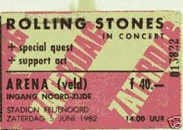 1982 Rolling Stones Rotterdam Feyenoord Stadion Rolling Stones Stone Rolls