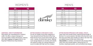 44 Genuine Dansko Clog Sizing Chart