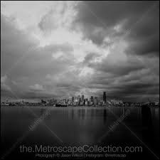 Black and white photographs give any city a dreamy, romantic look. Black And White Picture Of The Seattle Skyline Just Before Dusk In Seattle Framed And White Photography Black And White Photography Black And White Pictures