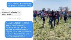 The josh fight went down today and it was lil josh with the victory. Ekid6qzxodfybm
