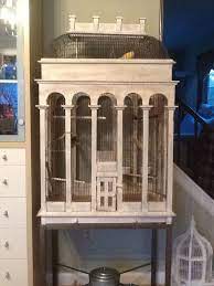 My New Birdcage Aviary I Got It On Craigslist The Past Owner Had Parakeets Who Ate The Wood Columns On The Inside So Antique Bird Cages Bird Cages Bird Cage