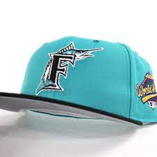 Https Www Ecapcity Comrestock Florida Marlins 1997 World Series New Era 59fifty Fitted Hat Teal Black Gray Under Brim Fitted Hats New Era Hat Red Bottoms