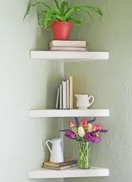 If You Have Small Decor Items You D Like To Display But Don T Know Where To Put Them Then You Should Try Diy Corner Shelf Wall Shelves Living Room Diy Shelves