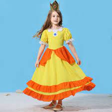 Super Brother Princess Dress Daisy Cosplay party Fancy Halloween Costume  Girl | eBay