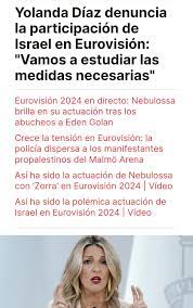 Yolanda Díaz estudia medidas contra RTVE por Eurovisión. - Noticia