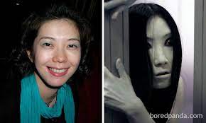 40 Incredible Pics Of Actors Before And After Applying Movie Makeup Hero Movie Movie Makeup Japanese Horror