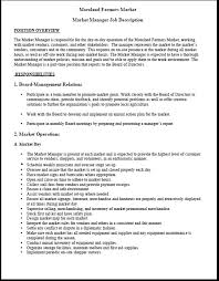 Moreland Farmers Market Market Manager Job Description Http Www Morelandfarmersmarket Org Wp Content Upload Marketing Manager Marketing Job Description