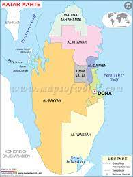 Explore cities, roads, airports, rivers and points of interest along with links to facts, flags, political, physical, outline and thematic maps of qatar. Katar Karte Karte Von Katar