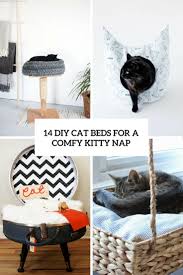 Since we have a cat since a couple of weeks we needed to have a cat tree. 14 Diy Cat Beds For A Comfy Kitty Nap Shelterness