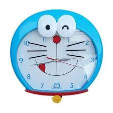 Background Jam Doraemon Allwallpaper In 2021 Doraemon Wooden Clock Doraemon Wallpapers
