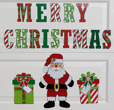 Merry Christmas Santa And Gifts Magnetic Garage Door Decorations Christmas Magnet Door Decorations Merry Christmas Santa