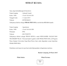 Contoh surat rekomendasi untuk melanjutkan studi. Surat Rasmi Wakil Kuasa Resepi Book L