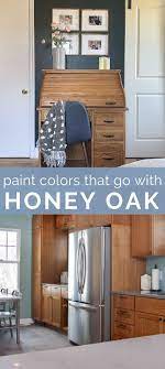 As in the previous two posts, i chose the same two spots in our home that still have honey oak trim or cabinetry and photographed large swatches of the five colors next. Paint Colors That Go Best With Honey Oak Jenna Kate At Home