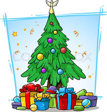 Christmas cartoon transparent images (2,156). Cartoon Christmas Tree Decorated With Stock Vector Colourbox