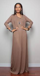 Maxi Dress Long Sleeve Light Brown Dress Autumn By Nuichan 59 00 Long Sleeve Dress Brown Maxi Dresses Long Sleeve Maxi Dress