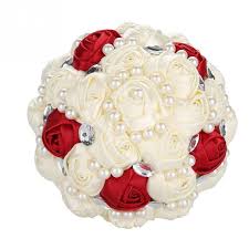 Kaunissina elegant mermaid wedding dress cheap bridal dresses women strapless white satin wedding gowns fishtail robe de mariage. Crystal Bridal Bouquet Artificial Flowers Wedding Hand Bouquet Wedding Decorations Buy At A Low Prices On Joom E Commerce Platform